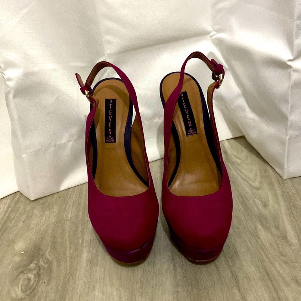 Purple high heels